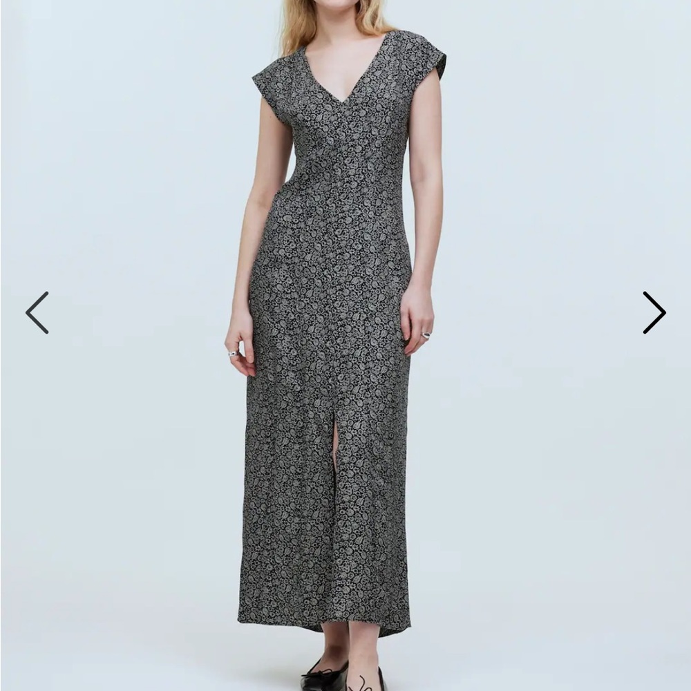 NWT Madewell Cap Sleeve V Neck Midi Dress size 4